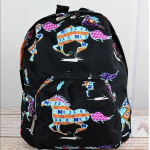 Small Backpack Western Serape Horses